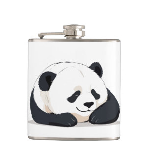 Panda Adorable Cute Animal Sleeping Relaxing Calm Flask