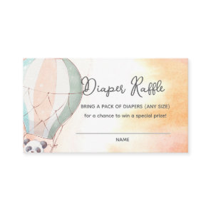 Panda Adventure Awaits Diaper Raffle Enclosure Card