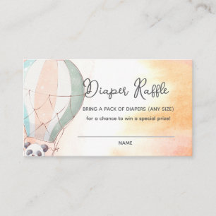 Panda Adventure Awaits Diaper Raffle Enclosure Card