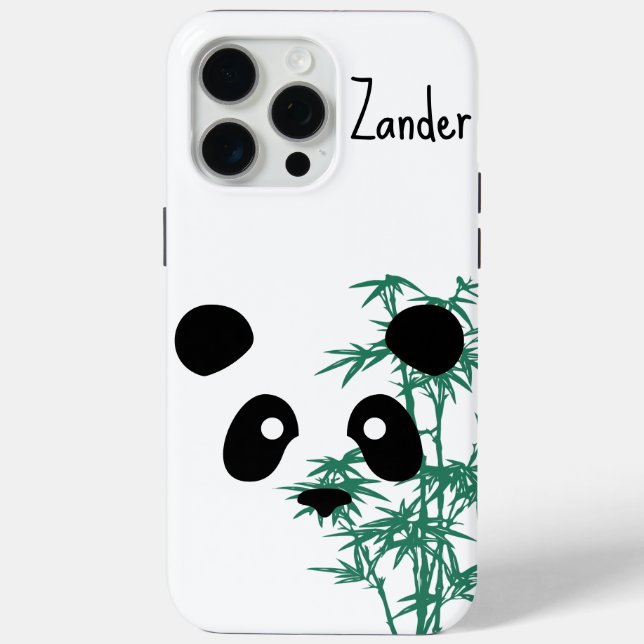 "Panda and Bamboo" Customizable Case-Mate iPhone Case (Back)