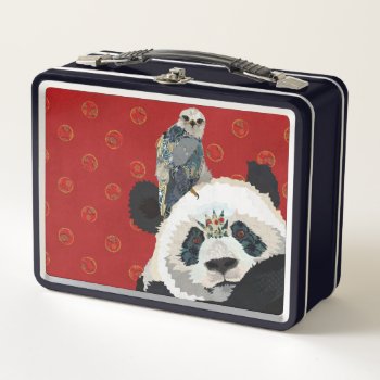 Panda And Blue Falcon Metal Lunch Box by Greyszoo at Zazzle