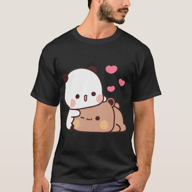 Panda And Brownie Bear Couple(5) T-Shirt (Front)