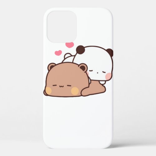 Panda And Brownie Bear Couple  iPhone 12 Case