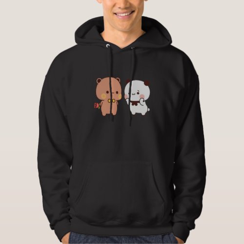 Panda And Brownie Bear Couple  Hoodie