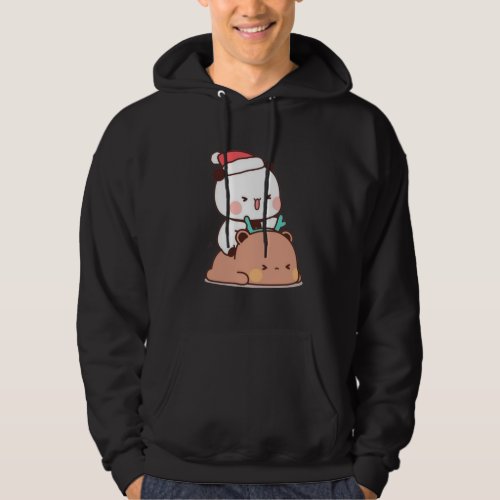 Panda And Brownie Bear Couple Merry Christmas Hoodie