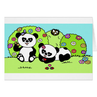 panda and butterfly cards