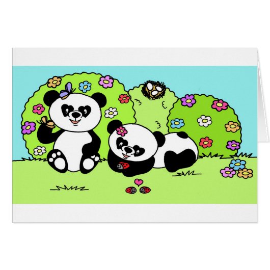 panda and butterfly cards (Front Horizontal)