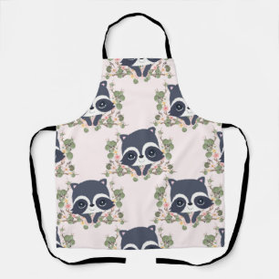 Panda And Flower Tattoo Apron