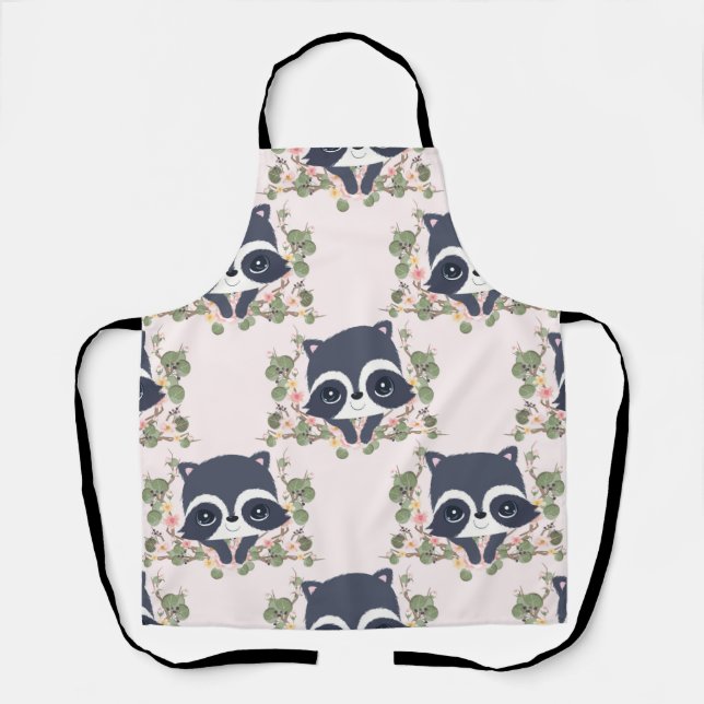Panda And Flower Tattoo Apron (Front)