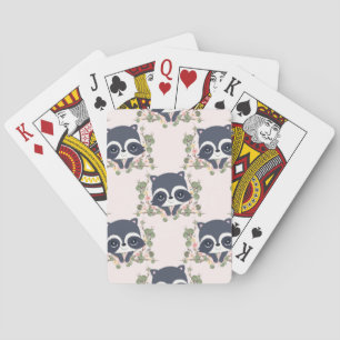 Panda And Flower Tattoo Poker Cards