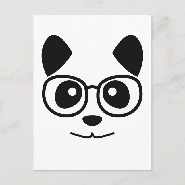 Panda And Glasses Postcard (Front)