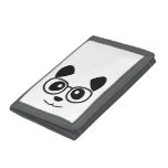 Panda And Glasses Trifold Wallet at Zazzle
