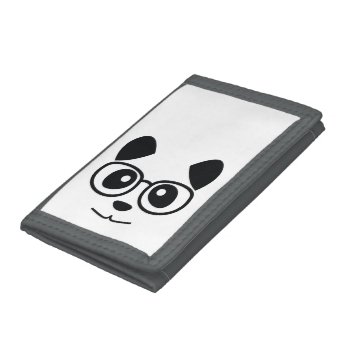 Panda And Glasses Trifold Wallet by ZIIZIILAH at Zazzle
