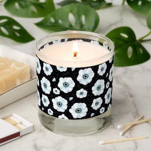 Panda Anemone Floral Acrylic Tray Scented Candle