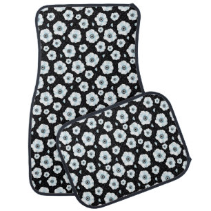 Panda Anemone Floral Car Floor Mat