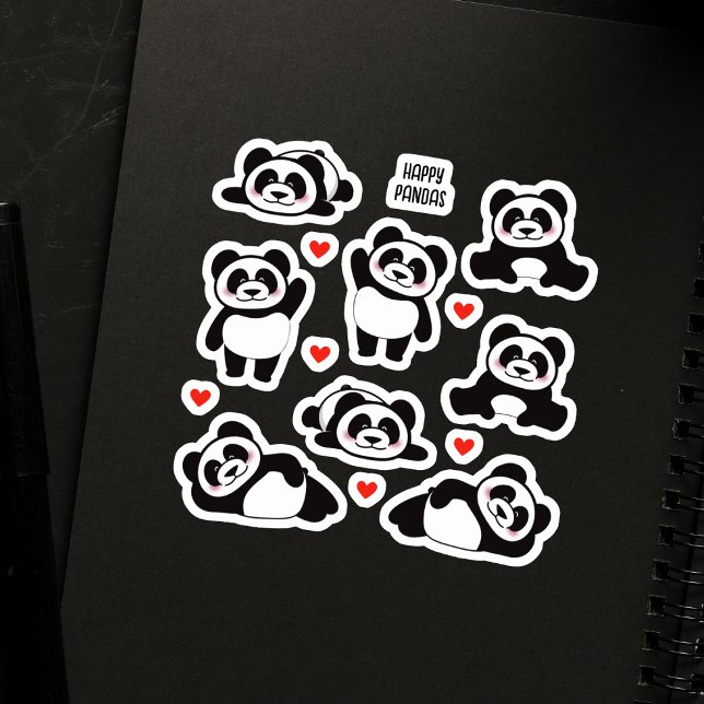 Panda Animal 8 Pack Collection Sticker (Creator Uploaded)