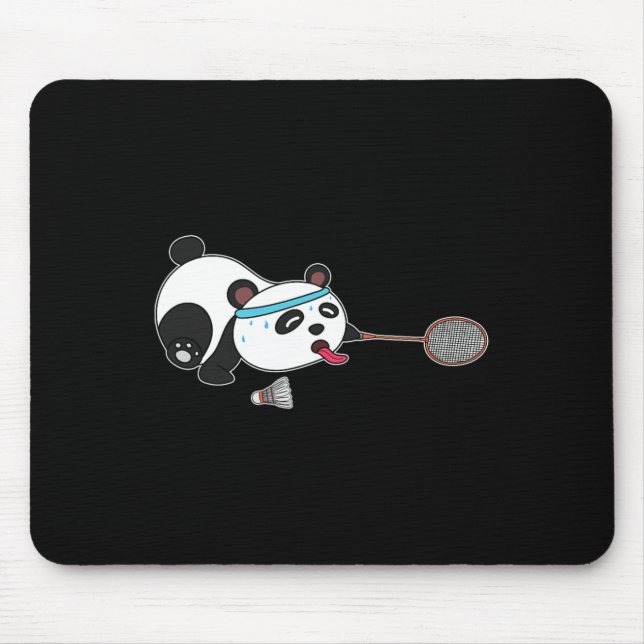 Panda Animals Badminton Shuttles  Mouse Pad (Front)