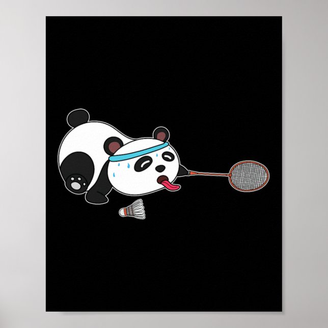 Panda Animals Badminton Shuttles  Poster (Front)
