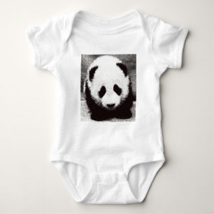 Panda Artwork Baby Bodysuit