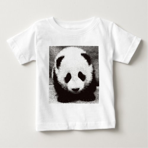 Panda Artwork Baby T_Shirt