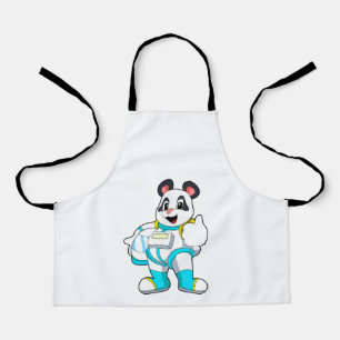 Panda as Astronaut with Costume Apron