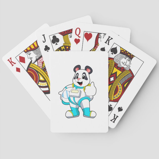 Panda as Astronaut with Costume Poker Cards (Back)