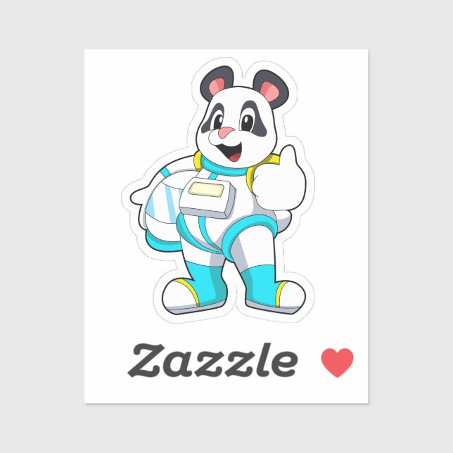 Panda as Astronaut with Costume Sticker (Sheet)