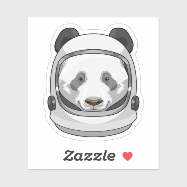 Panda as Astronaut with Helmet Sticker (Sheet)