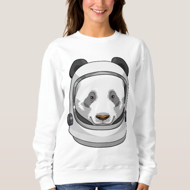 Panda as Astronaut with Helmet Sweatshirt (Front)