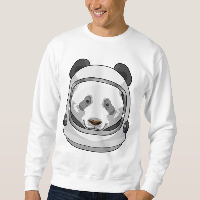 Panda as Astronaut with Helmet Sweatshirt (Front)