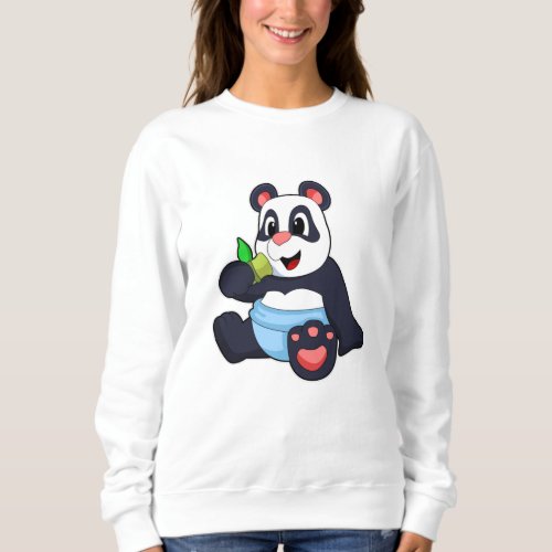 Panda as Baby with Bambus Sweatshirt