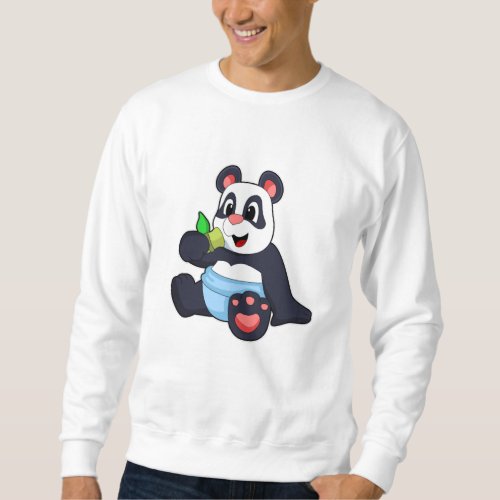 Panda as Baby with Bambus Sweatshirt