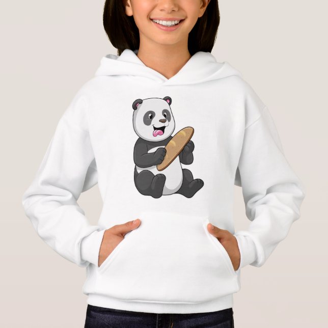 Panda as Baker with Bread Hoodie (Front)