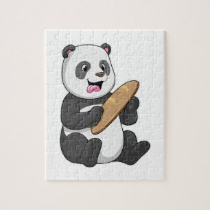 Panda as Baker with Bread Jigsaw Puzzle