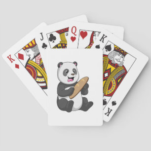Panda as Baker with Bread Poker Cards