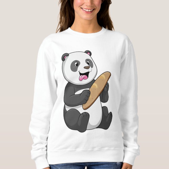 Panda as Baker with Bread Sweatshirt (Front)