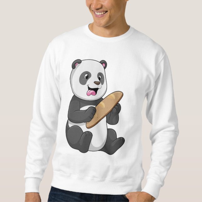 Panda as Baker with Bread Sweatshirt (Front)