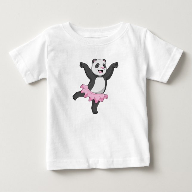 Panda as Ballerina at Ballet Baby T-Shirt (Front)