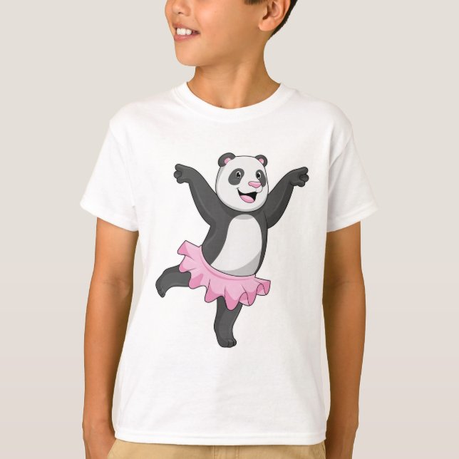 Panda as Ballerina at Ballet T-Shirt (Front)