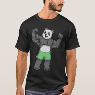 Panda as Bodybuilder at Bodybuilding T-Shirt