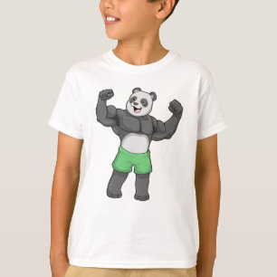 Panda as Bodybuilder at Bodybuilding T-Shirt