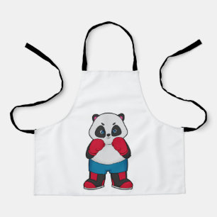 Panda as Boxer with Boxing gloves Apron
