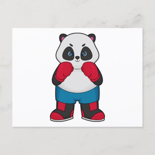 Panda as Boxer with Boxing gloves Postcard