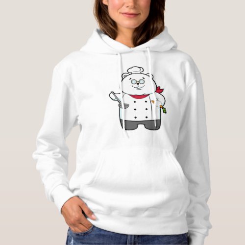 Panda as Cook with Soup ladle  Carrot Hoodie