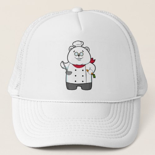 Panda as Cook with Soup ladle  Carrot Trucker Hat