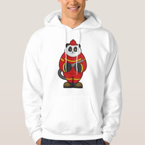 Panda as Firefighter with Hose Hoodie