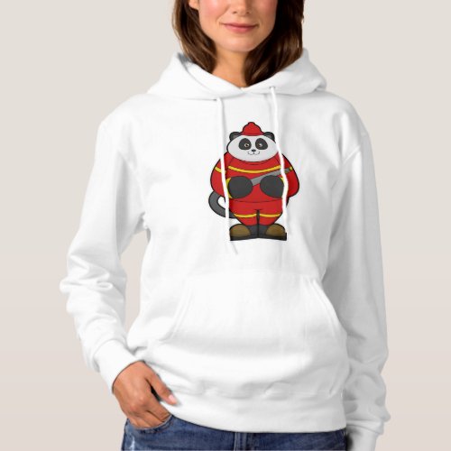 Panda as Firefighter with Hose Hoodie