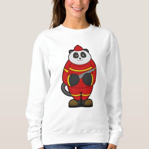 Panda as Firefighter with Hose Sweatshirt