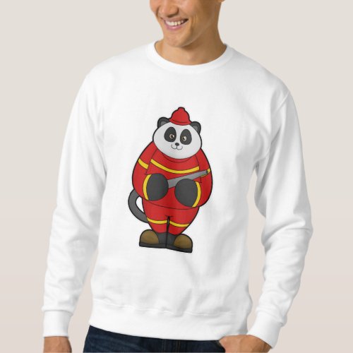 Panda as Firefighter with Hose Sweatshirt