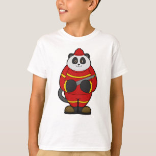 Panda as Firefighter with Hose T-Shirt